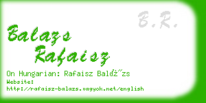 balazs rafaisz business card